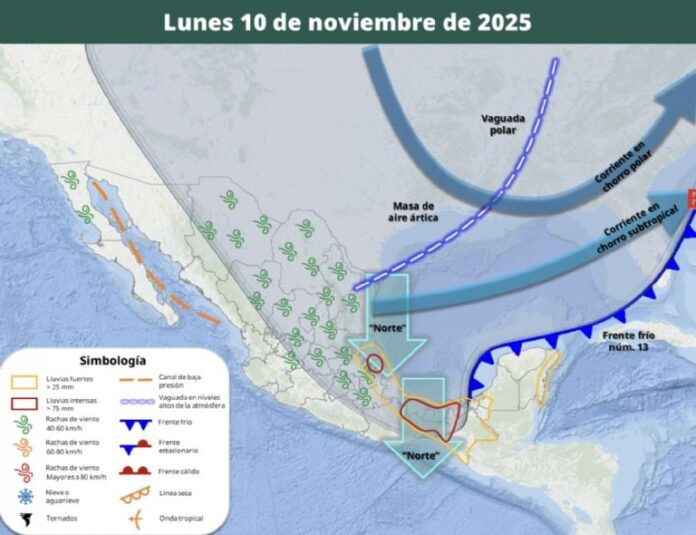 Masa de aire ártico cubre el país; 