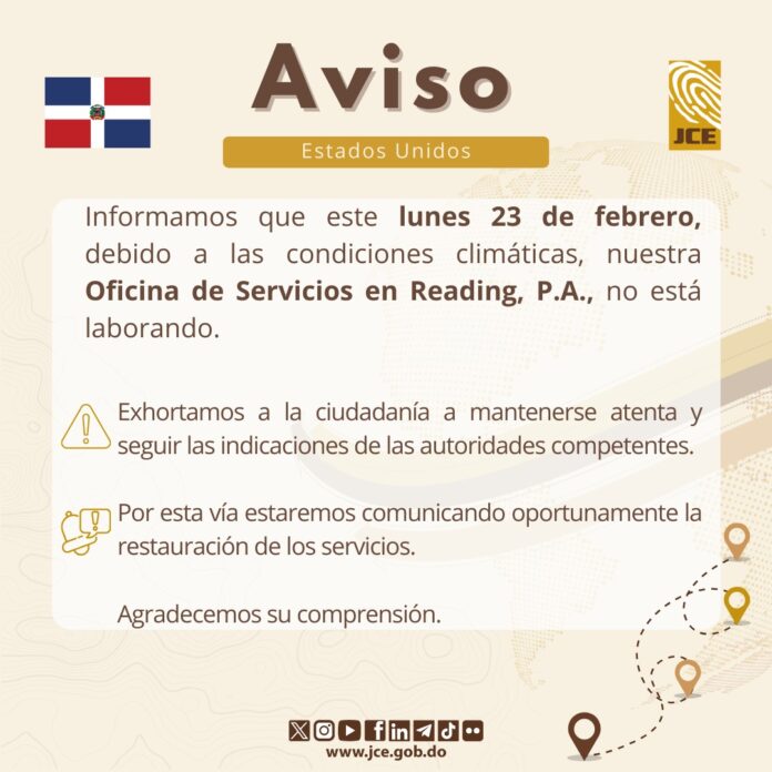 📢 Aviso a la comunidad dominicana en Estados Unidos...