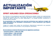 ¿Qué hacer si tenías vuelo con Spirit Airlines? Esto recomienda Aerodom
